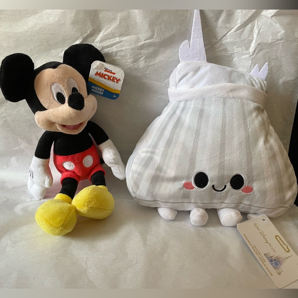 Disney’s 10” Mickey Mouse and Funko Space Mountain Stuffed Plushies